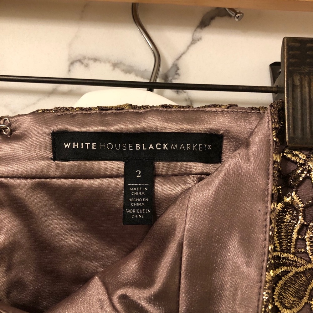 WHBM Metallic Lace Pencil Skirt - Picture 6 of 6